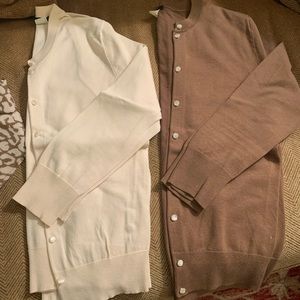 I Crew womens cardigans cotton; cocoa, choc brown cream, patterned $20 each
